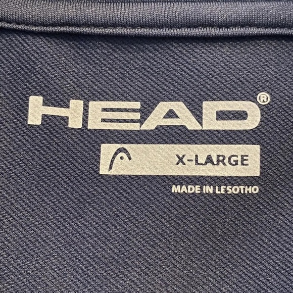 Head Tennis Navy Blue Athletic Quarter Zip Long Sleeve Sweatshirt Mens XL - Picture 3 of 5